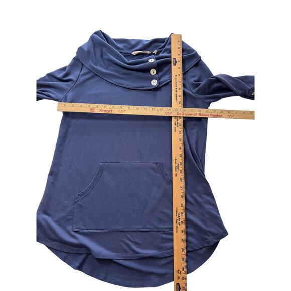 Soft Surroundings knit pullover cowl neck, tunic 3/4 sleeves pocket lagenlook - Picture 6 of 6